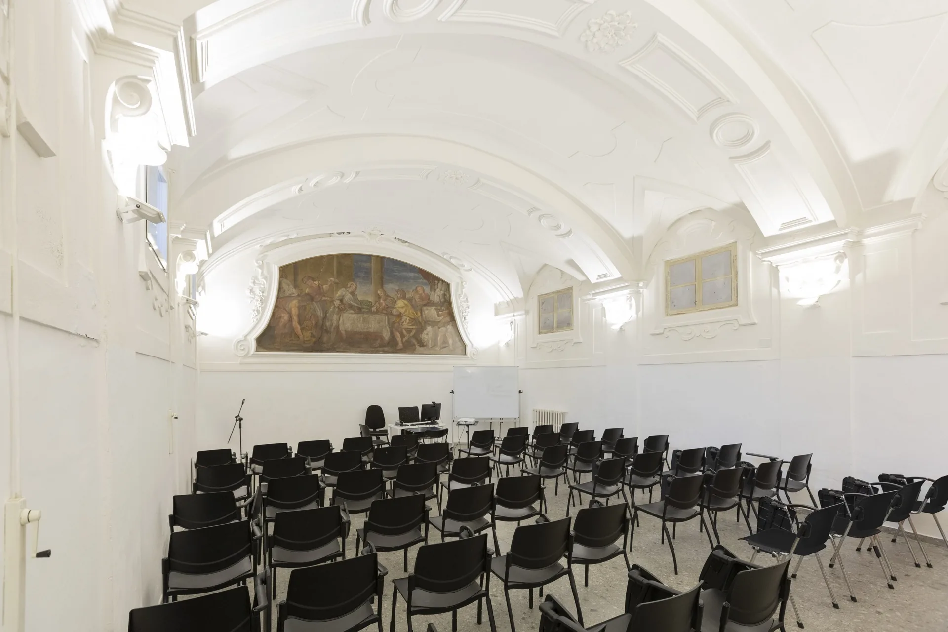 The frescoed vaulted hall in the Piarist Fathers campus in Florence