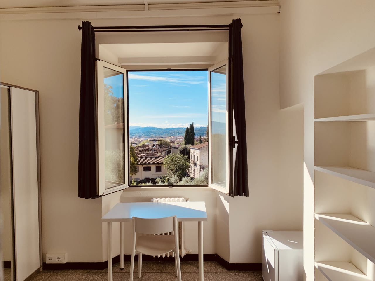 Camera premium con vista sulle colline, residenza del campus di Firenze