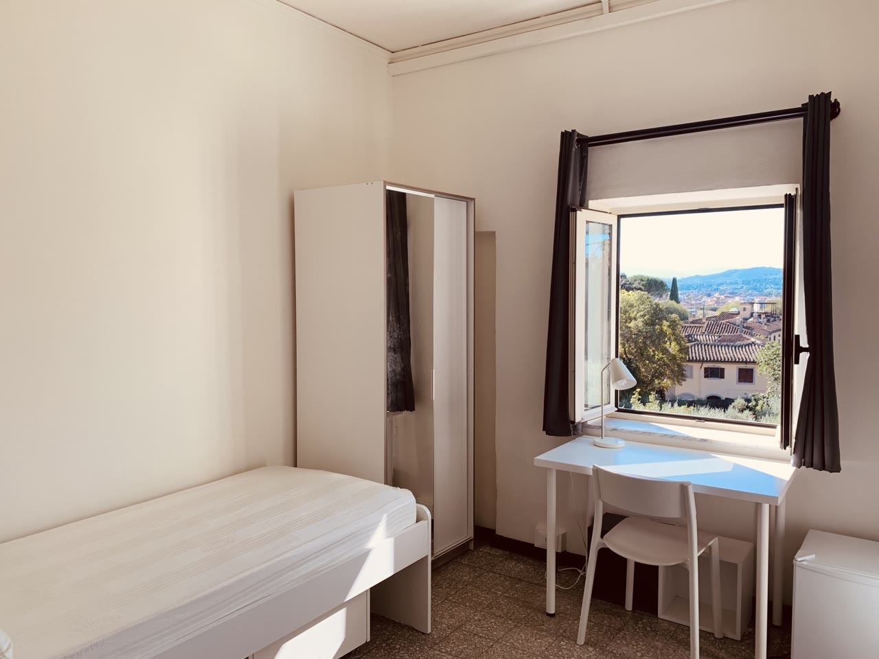 Camera singola nella residenza del campus di Firenze